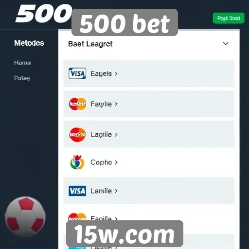 Métodos de pagamento disponíveis no site 500 bet